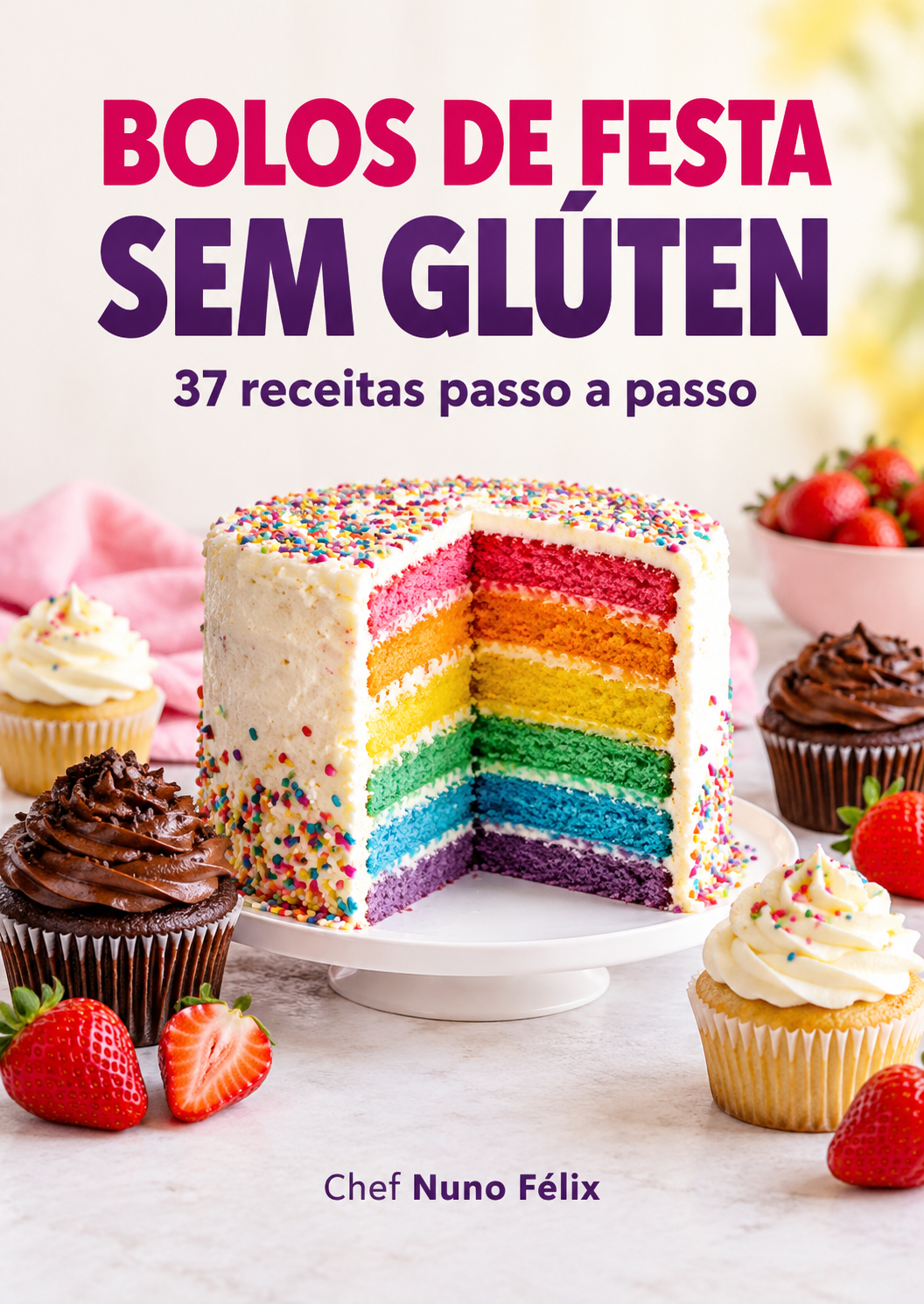 Bolos de Festa Sem Glúten — 37 receitas passo a passo