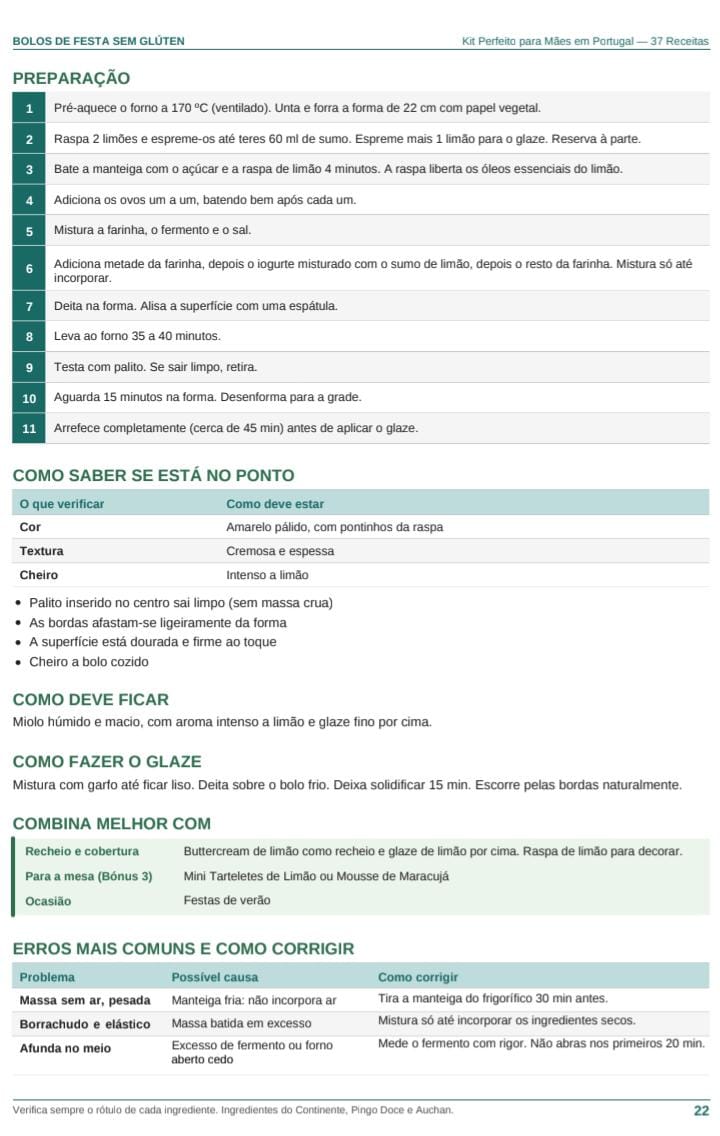 Página 22 do livro do Kit — receita de limão